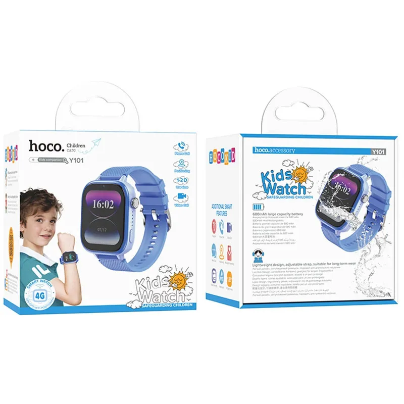 Дитячий cмарт-годинник Hoco Y101 4G with call function Blue — фото 5