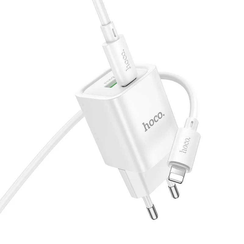 МЗП Hoco C149A Charm PD30W+QC3.0 + кабель Type-C to Lightning White — фото 4