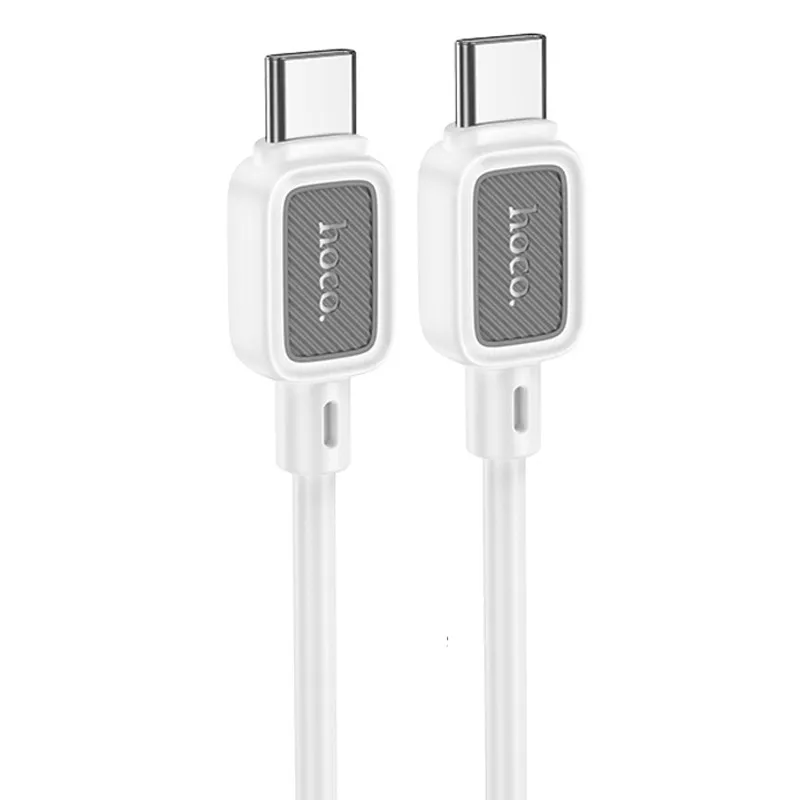 Дата кабель Hoco X108 Benefit 60W Type-C to Type-C White