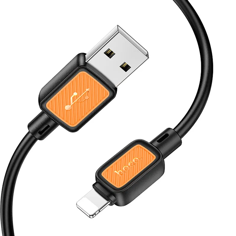 Дата кабель Hoco X108 Benefit USB to Lightning 2.4A Black — фото 2