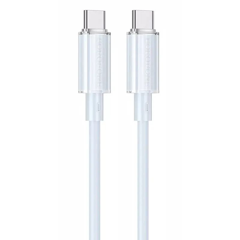 Дата кабель Borofone BX112 Lemon Type-C to Type-C 60W Blue