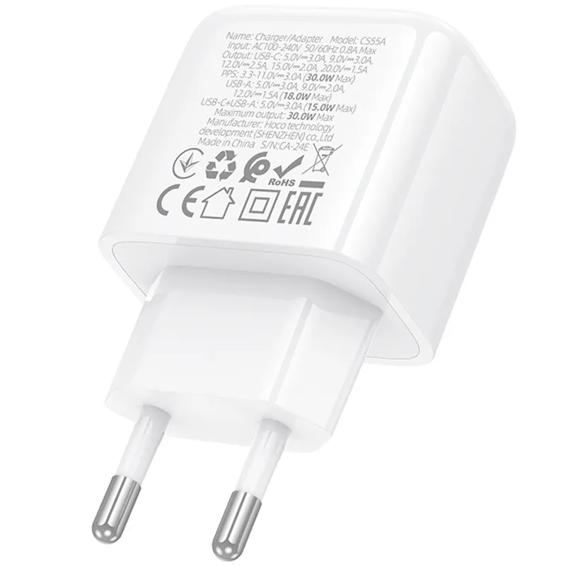 МЗП Hoco CS55A Surplus PD30W+QC3.0 White — фото 7