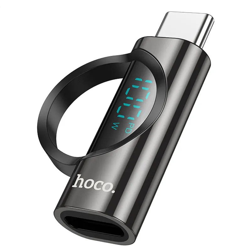 Перехідник Hoco UA32 Type-C male to Type-C female display adapter Black — фото 2