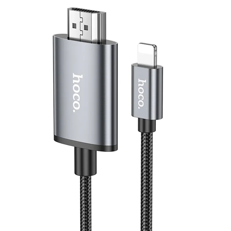Перехідник Hoco UA27 HD Lightning to HDMI Metal gray