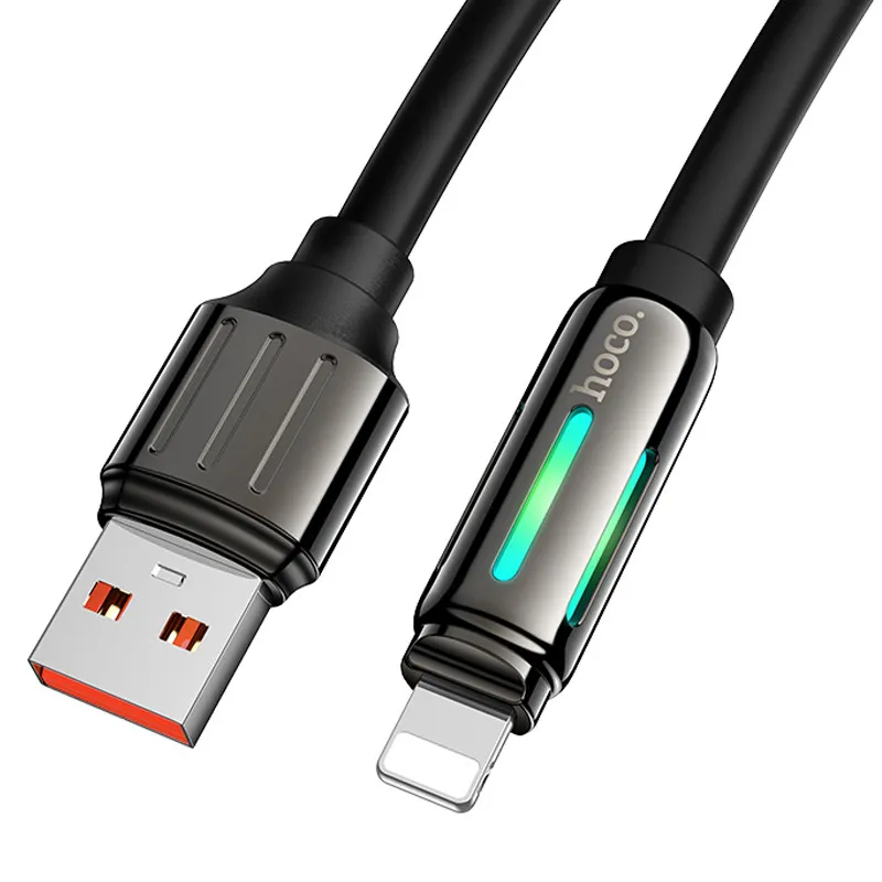Дата кабель Hoco U136 Prize USB to Lightning 2.4A Black — фото 2