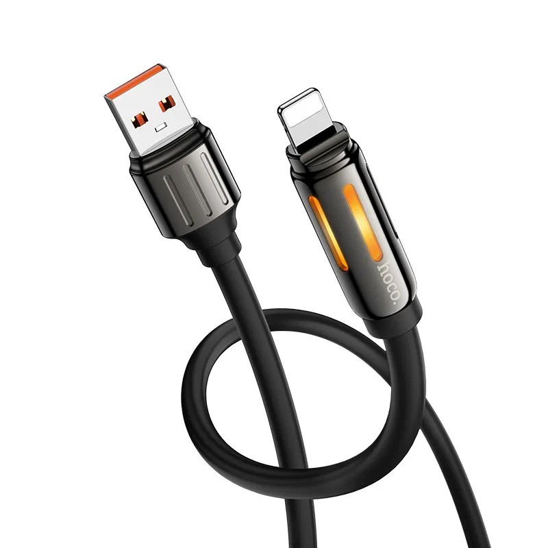 Дата кабель Hoco U136 Prize USB to Lightning 2.4A Black — фото 3