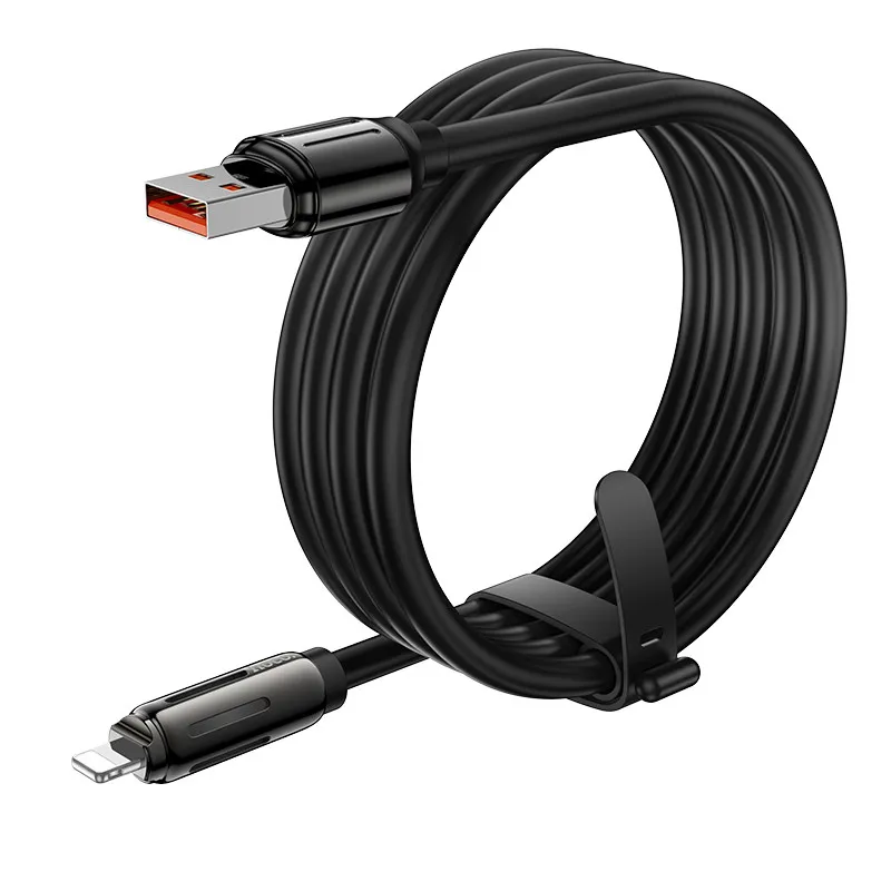 Дата кабель Hoco U136 Prize USB to Lightning 2.4A Black — фото 4