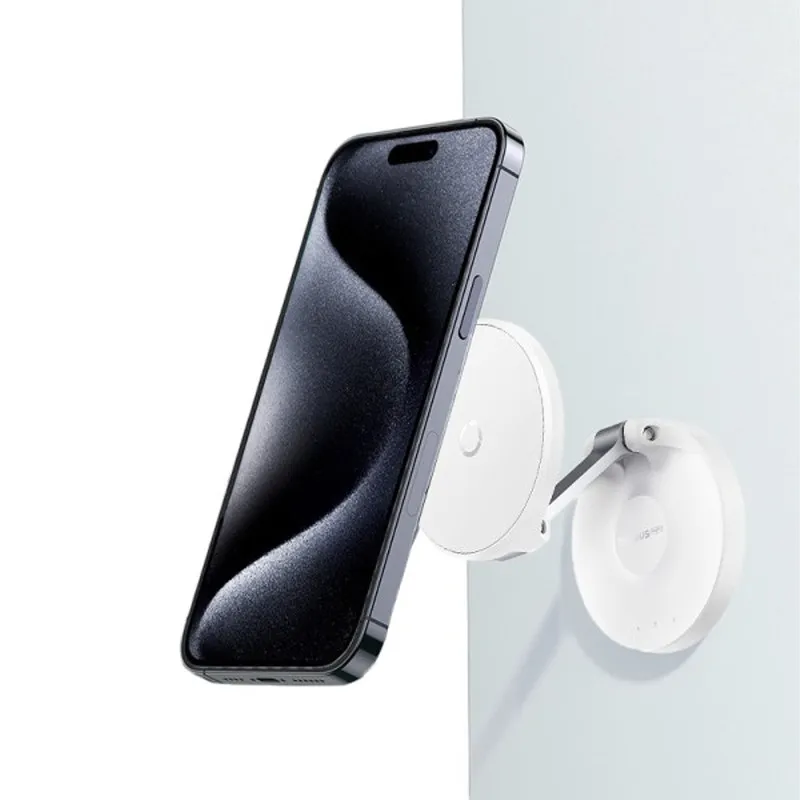 Тримач для телефону Baseus MagPro Magnetic Foldable Phone Mount White — фото 2