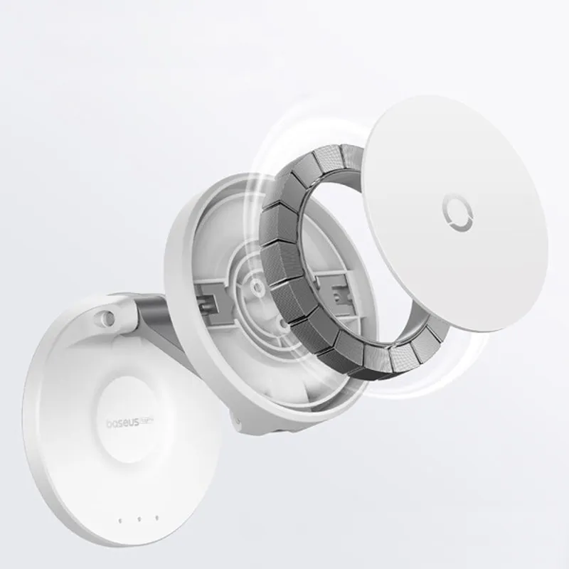 Тримач для телефону Baseus MagPro Magnetic Foldable Phone Mount White — фото 3