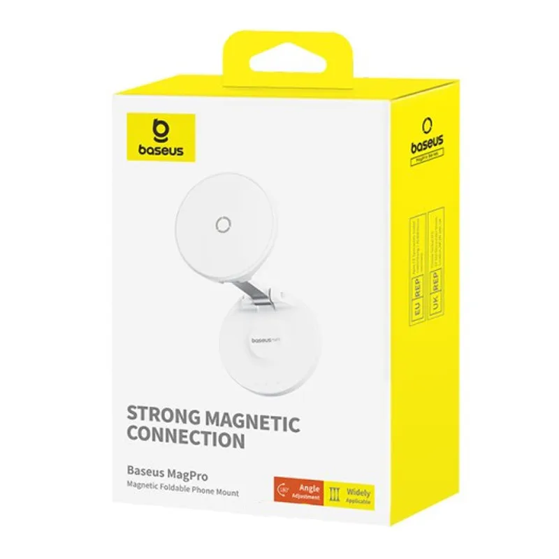 Тримач для телефону Baseus MagPro Magnetic Foldable Phone Mount White — фото 4