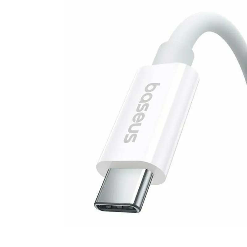 Дата кабель Baseus Superior 2 USB4 Full-Function Type-C to Type-C 240W Moon White — фото 2