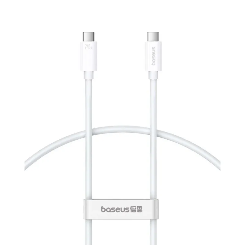 Дата кабель Baseus Superior 2 USB4 Full-Function Type-C to Type-C 240W Moon White — фото 4