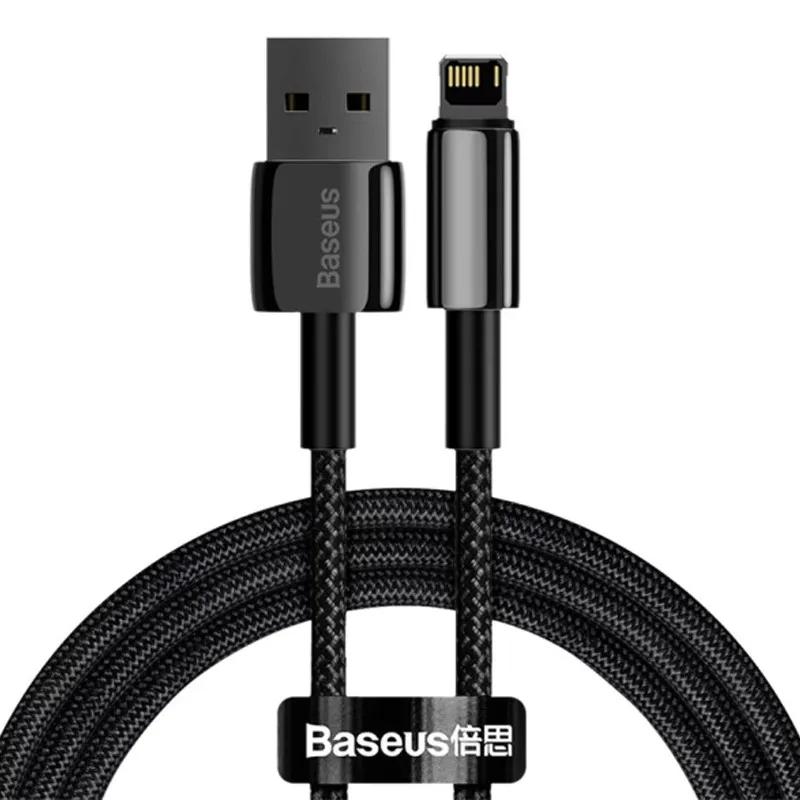Дата кабель Baseus Tungsten Gold USB to Lightning Cable 2.4A Black