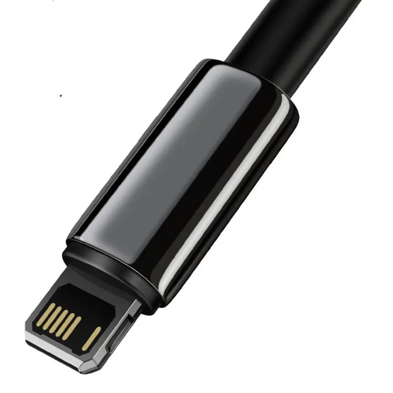 Дата кабель Baseus Tungsten Gold USB to Lightning Cable 2.4A Black — фото 2