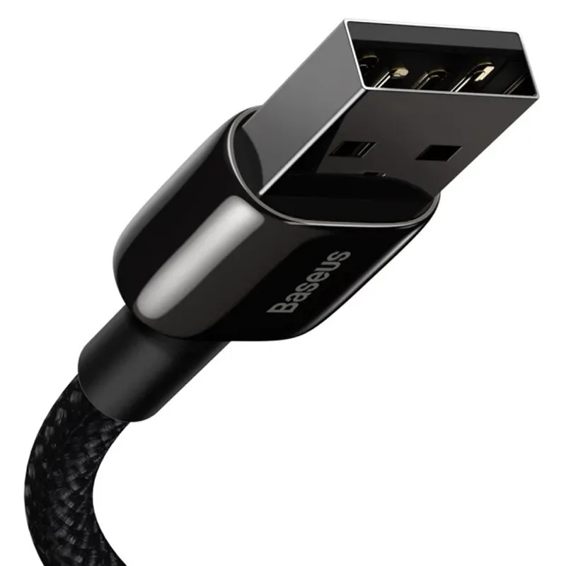 Дата кабель Baseus Tungsten Gold USB to Lightning Cable 2.4A Black — фото 5