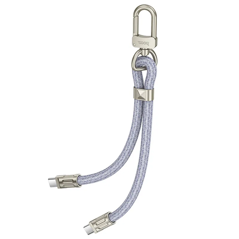 Дата кабель-шнурок Hoco GH5 Elegant Type-C to Type-C Denim Blue — фото 3