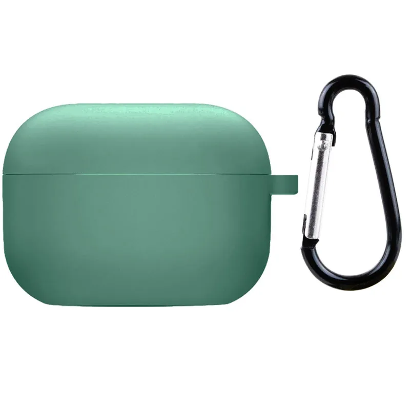 Силіконовий футляр з мікрофіброю для навушників Airpods 4 Зелений / Pine Needle
