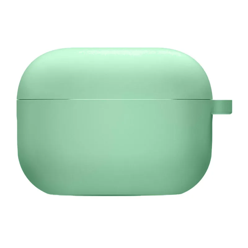 Силіконовий футляр з мікрофіброю для навушників Airpods 4 Зелений / Spearmint