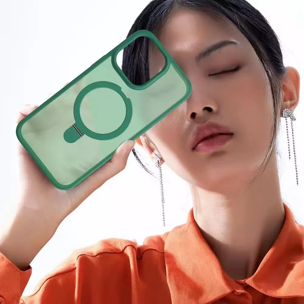 Matte Guard Ring Case With MagSafe iPhone 15 — Black - фото 5