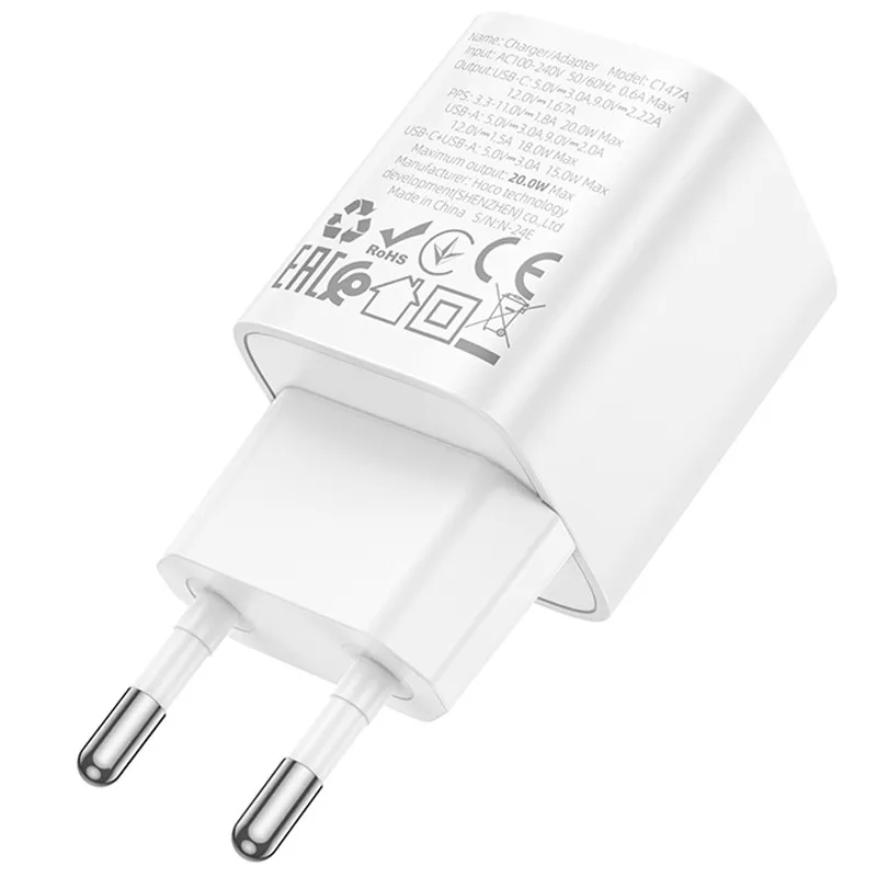 МЗП Hoco C147A PD20W+QC3.0 White — фото 7