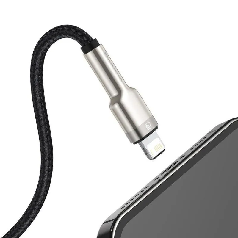 Дата кабель Baseus Cafule Metal USB to Lightning 2.4A Black — фото 5