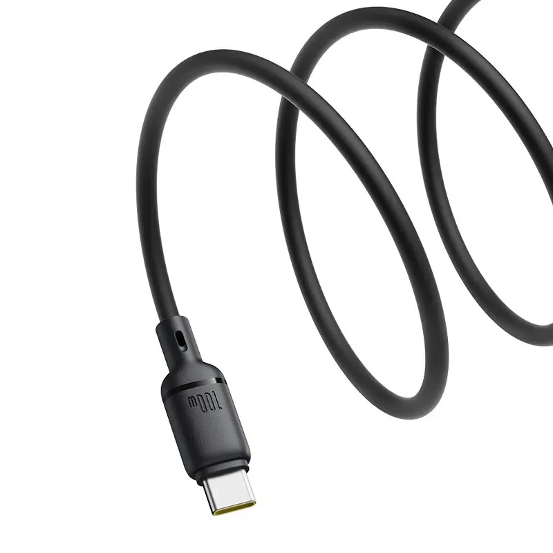 Дата кабель Baseus Silky Series OS Fast Charging USB to Type-C 100W Cluster Black — фото 4