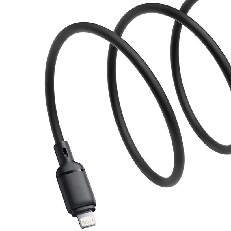 Дата кабель Baseus Silky Series OS Fast Charging USB to Lightning 2.4A Cluster Black — фото 2