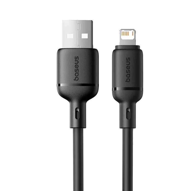 Дата кабель Baseus Silky Series OS Fast Charging USB to Lightning 2.4A Cluster Black