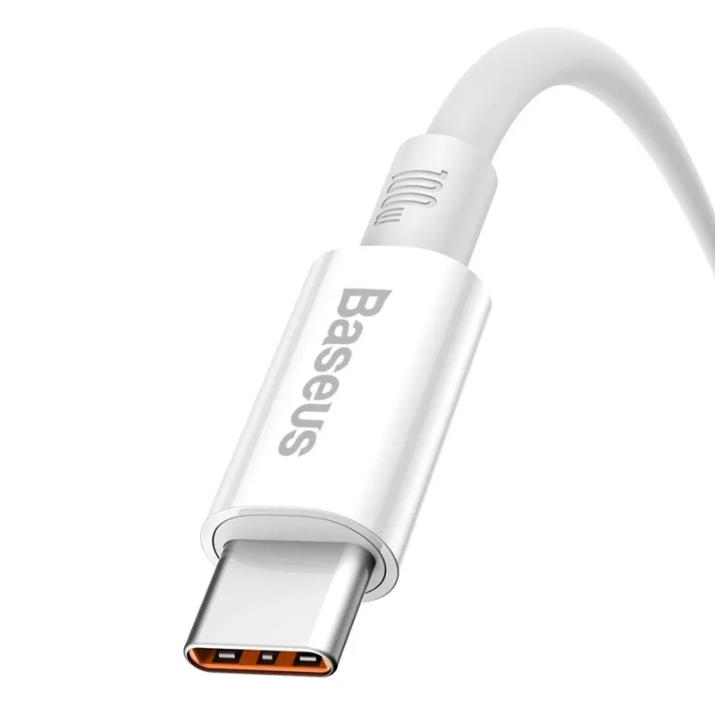 Дата кабель Baseus Superior Series Fast Charging USB to Type-C 100W Moon White — фото 4
