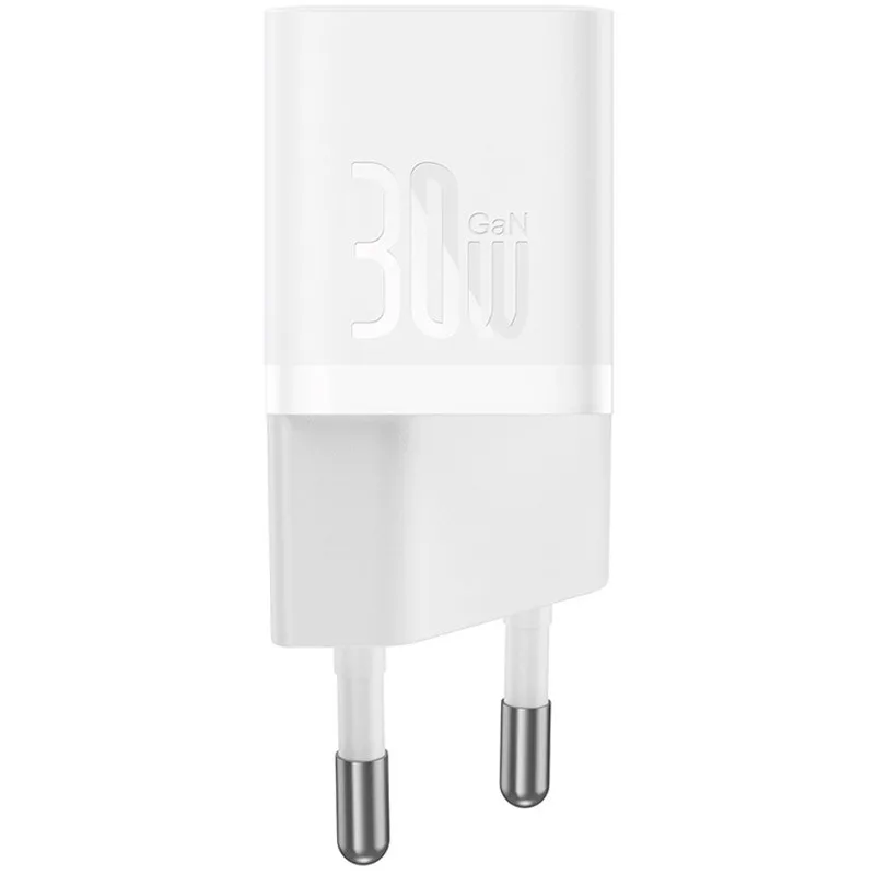 МЗП Baseus GaN5 Fast Charger mini PD30W + кабель Type-C to Type-C Moon White — фото 2