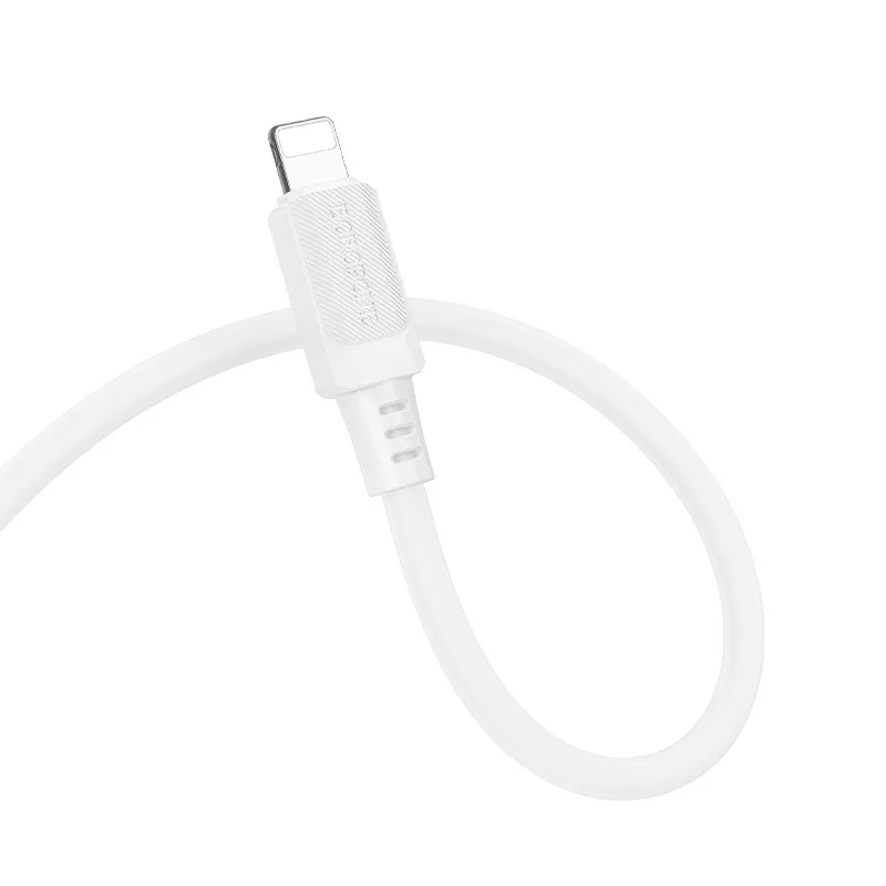Дата кабель Borofone BX115 Lotto USB to Lightning 2.4A White — фото 2