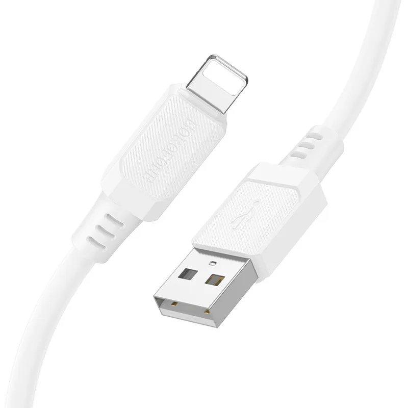 Дата кабель Borofone BX115 Lotto USB to Lightning 2.4A White — фото 3