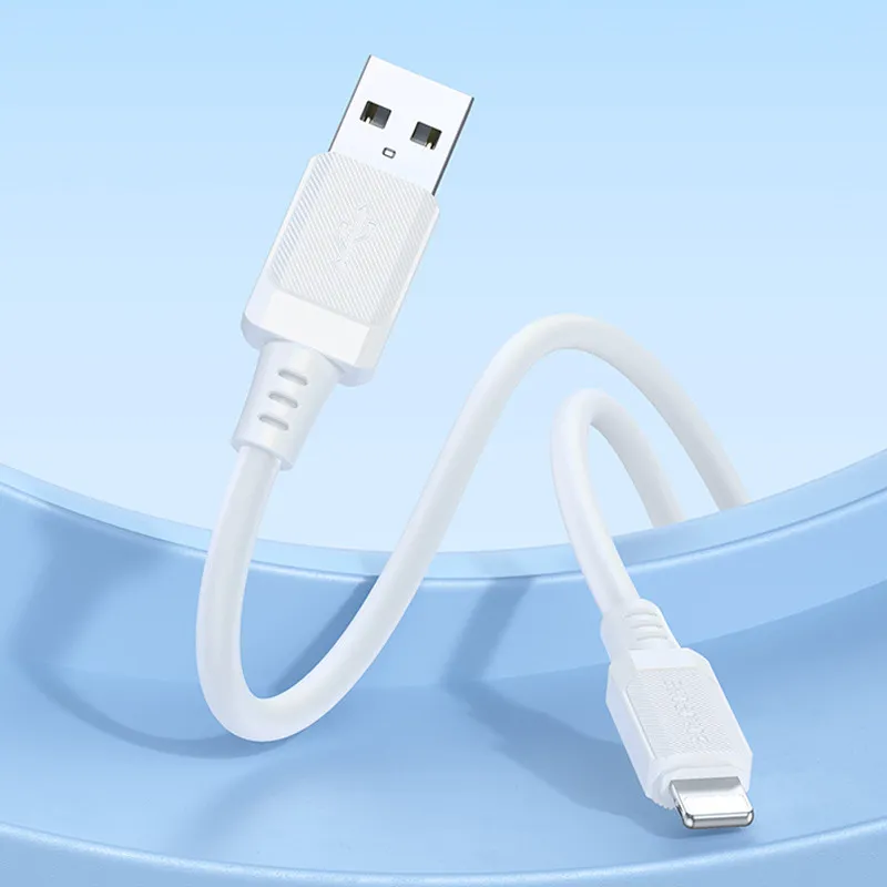 Дата кабель Borofone BX115 Lotto USB to Lightning 2.4A White — фото 4