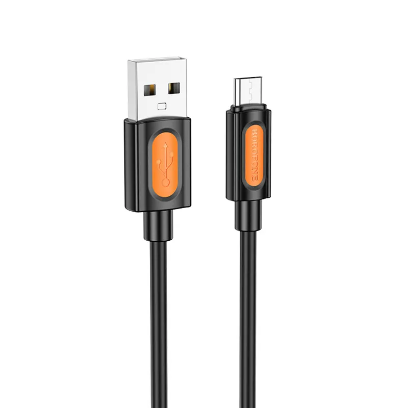 Дата кабель Borofone BX114 Structure USB to MicroUSB 2.4A Black