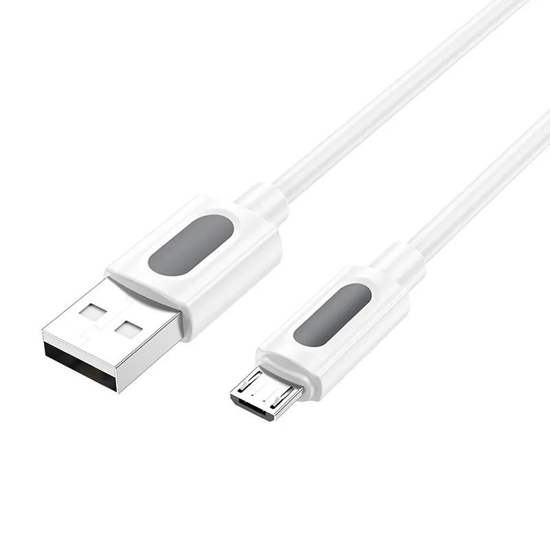 Дата кабель Borofone BX114 Structure USB to MicroUSB 2.4A White — фото 3