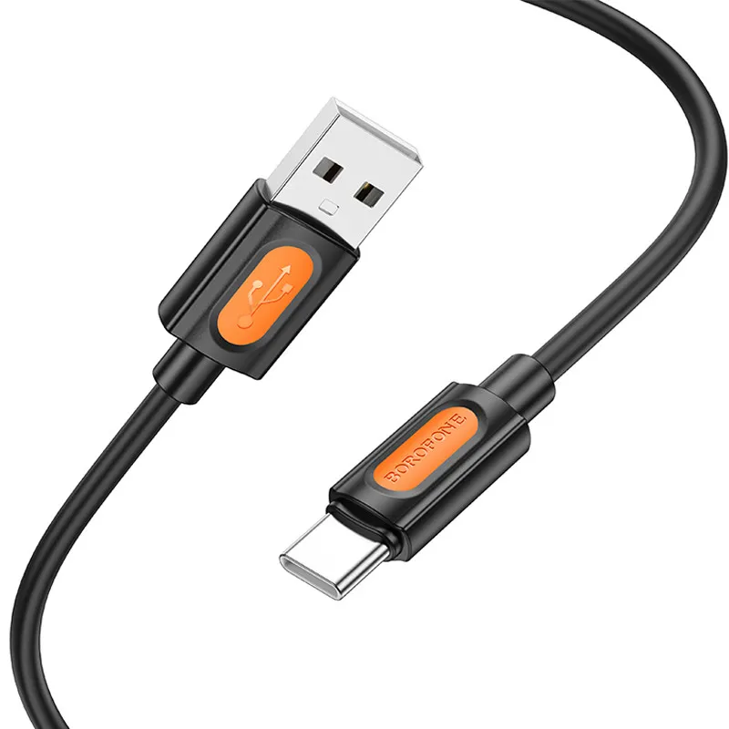 Дата кабель Borofone BX114 Structure USB to Type-C 3A Black — фото 3