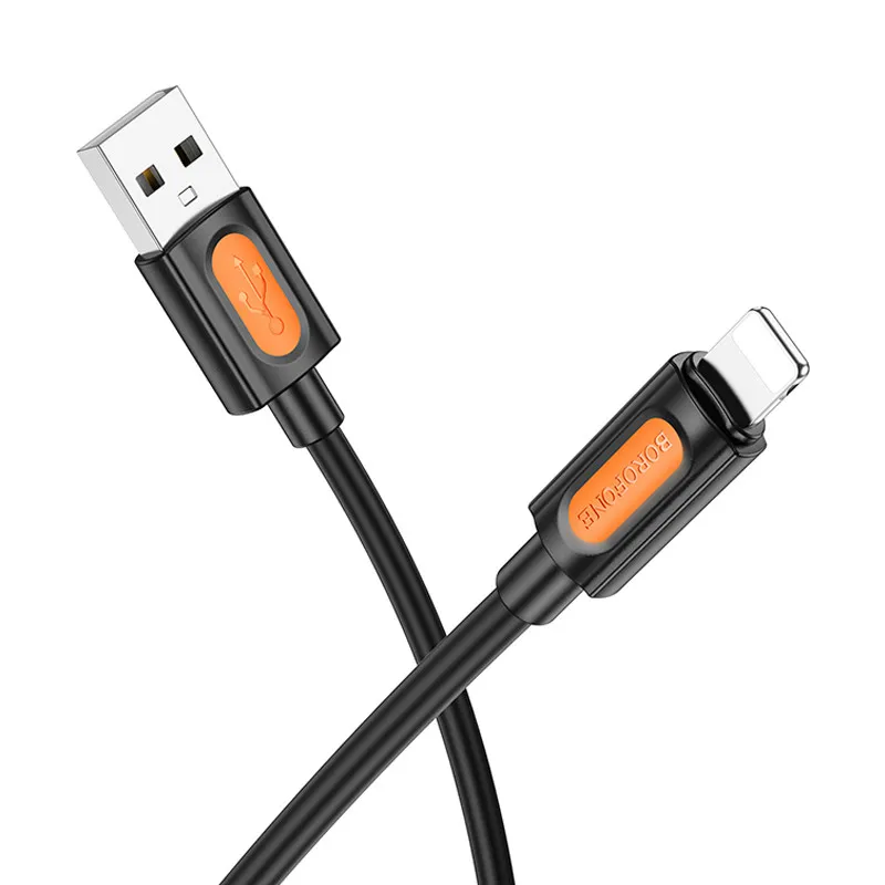 Дата кабель Borofone BX114 Structure USB to Lightning 2.4A Black — фото 2