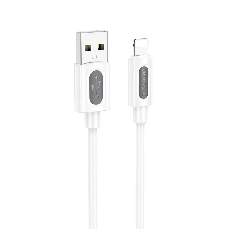 Дата кабель Borofone BX114 Structure USB to Lightning 2.4A White