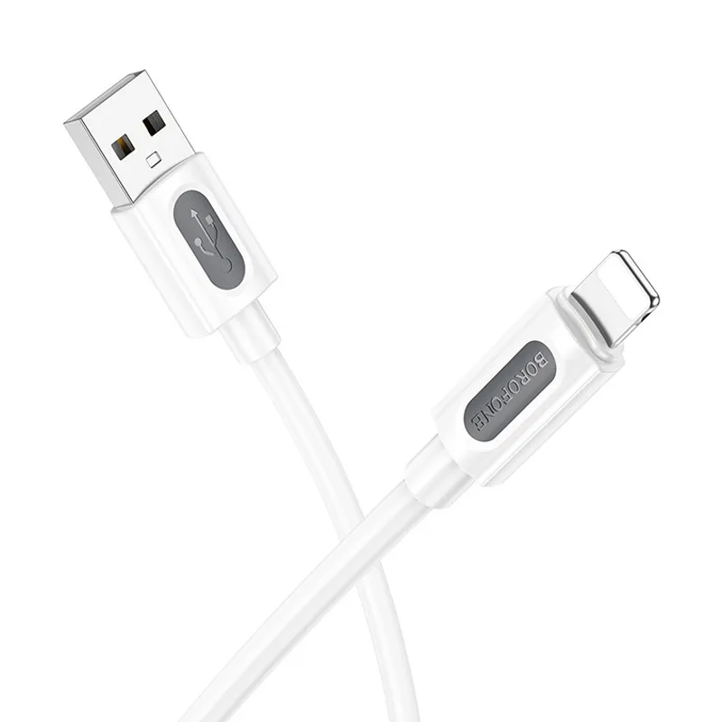 Дата кабель Borofone BX114 Structure USB to Lightning 2.4A White — фото 2