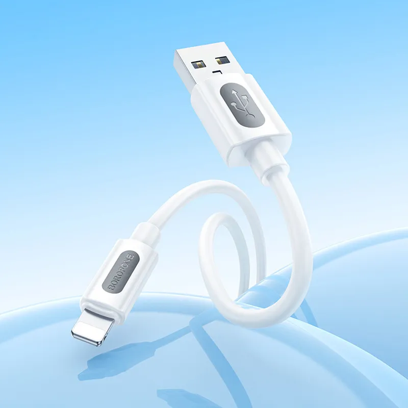 Дата кабель Borofone BX114 Structure USB to Lightning 2.4A White — фото 4