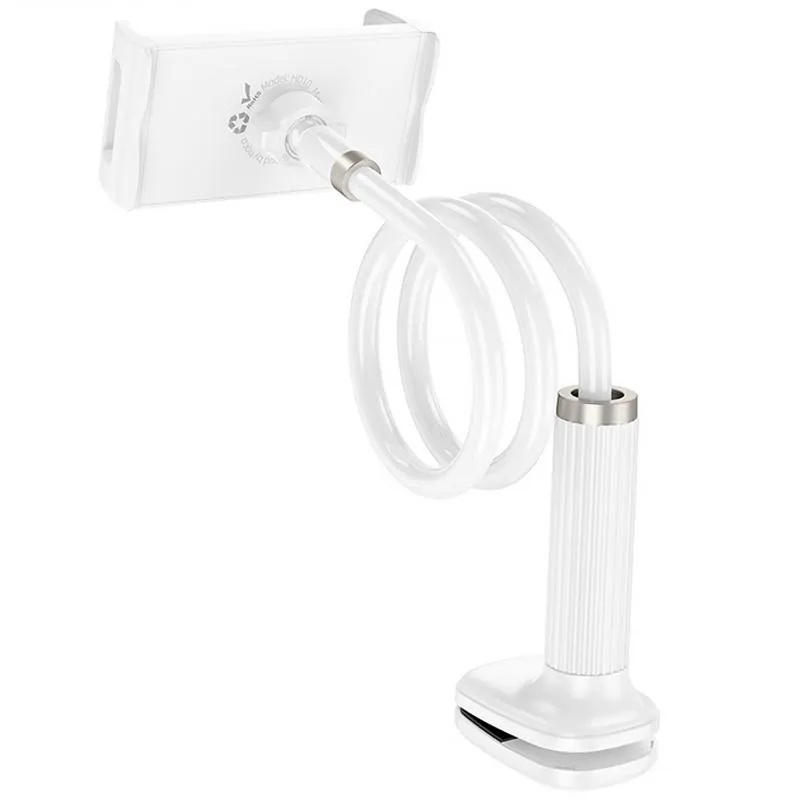 Тримач настільний Hoco HD10 Bamboo lazy stand 4.5-13 White — фото 3