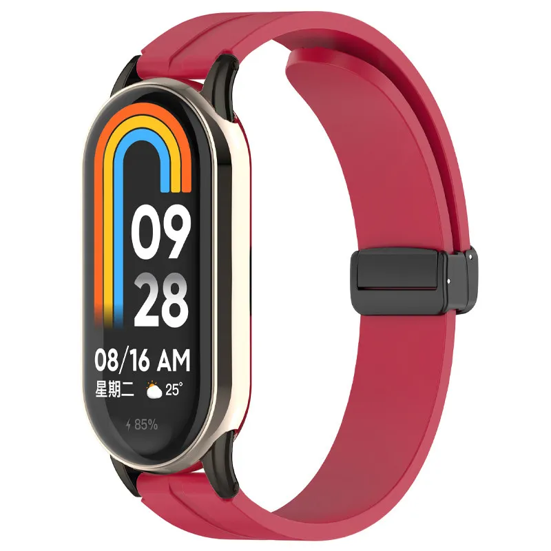 Ремінець Line Magnetic для Xiaomi Mi Band 9/8/10 Червоний / Red