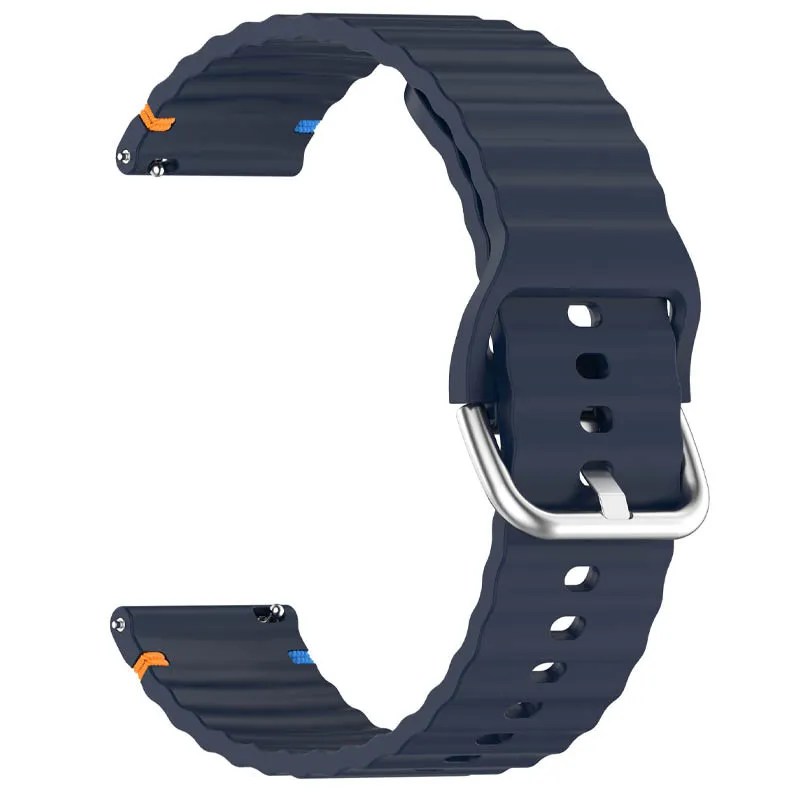 Силіконовий ремінець Wavy для Smart Watch 20mm Midnight Blue — фото 2