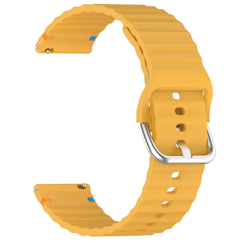 Силіконовий ремінець Wavy для Smart Watch 20mm Dark Yellow — фото 2
