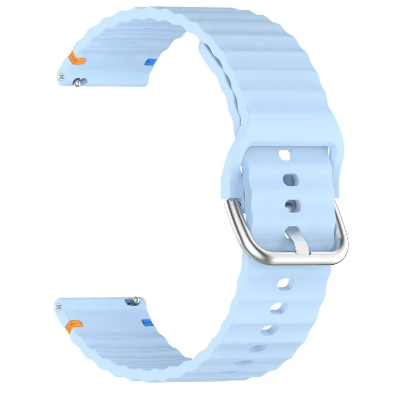 Силіконовий ремінець Wavy для Smart Watch 22mm Light Blue — фото 2