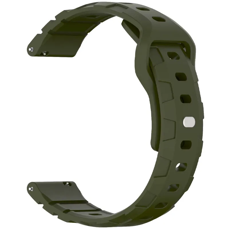Силіконовий ремінець Defense для Smart Watch 20mm Dark Olive — фото 2