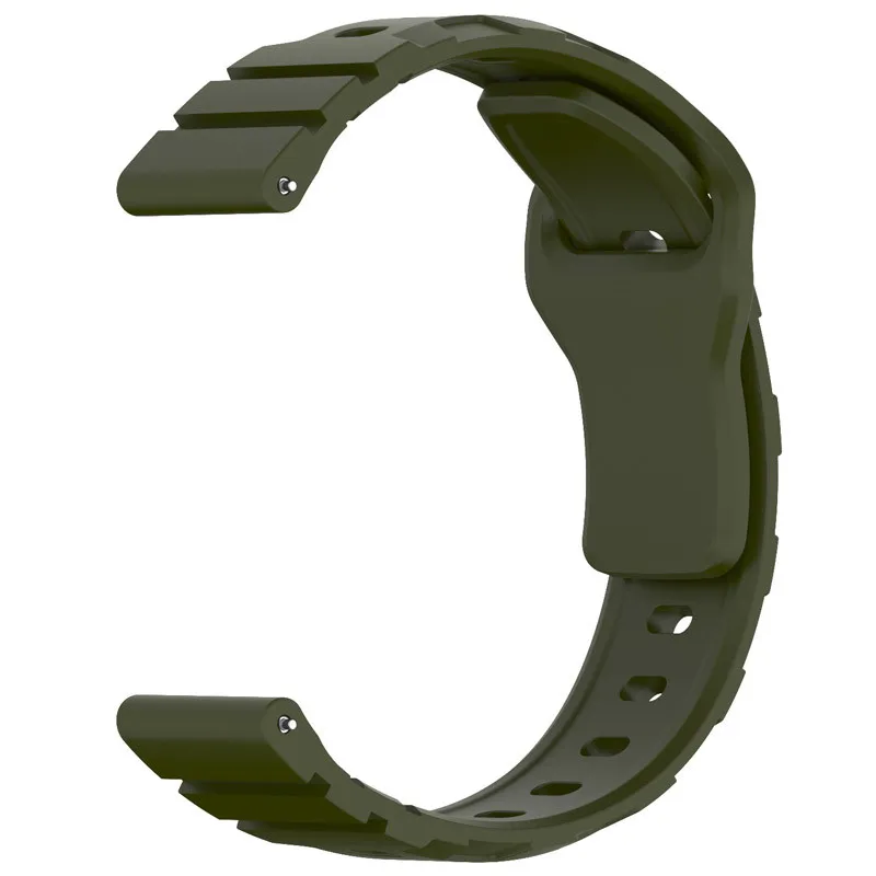 Силіконовий ремінець Defense для Smart Watch 20mm Dark Olive — фото 3