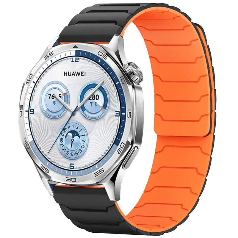 Ремінець Dual-color Magnetic для Smart Watch 20mm Black / Orange