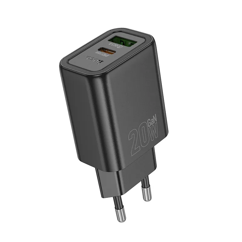 МЗП Hoco N61 Gentle PD20W+QC3.0 + кабель Type-C to Type-C Black — фото 3