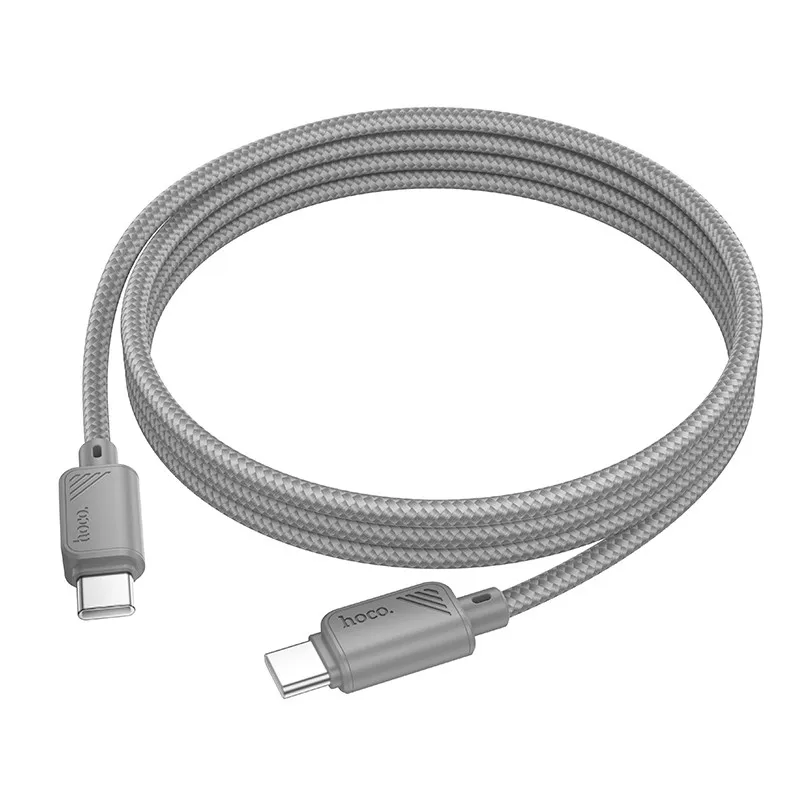Дата кабель Hoco X113 Beneficio Type-C to Type-C 60W Gray — фото 2